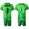 Conjunto (Camiseta+Pantalón Corto) Portero Inglaterra PICKFORD 1 Mundial 2022 Verde - Niño